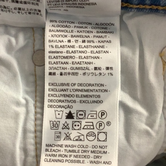 Levi’s 501 Original High Rise Cropped Jeans Size 22 New With Tags - Picture 9 of 10